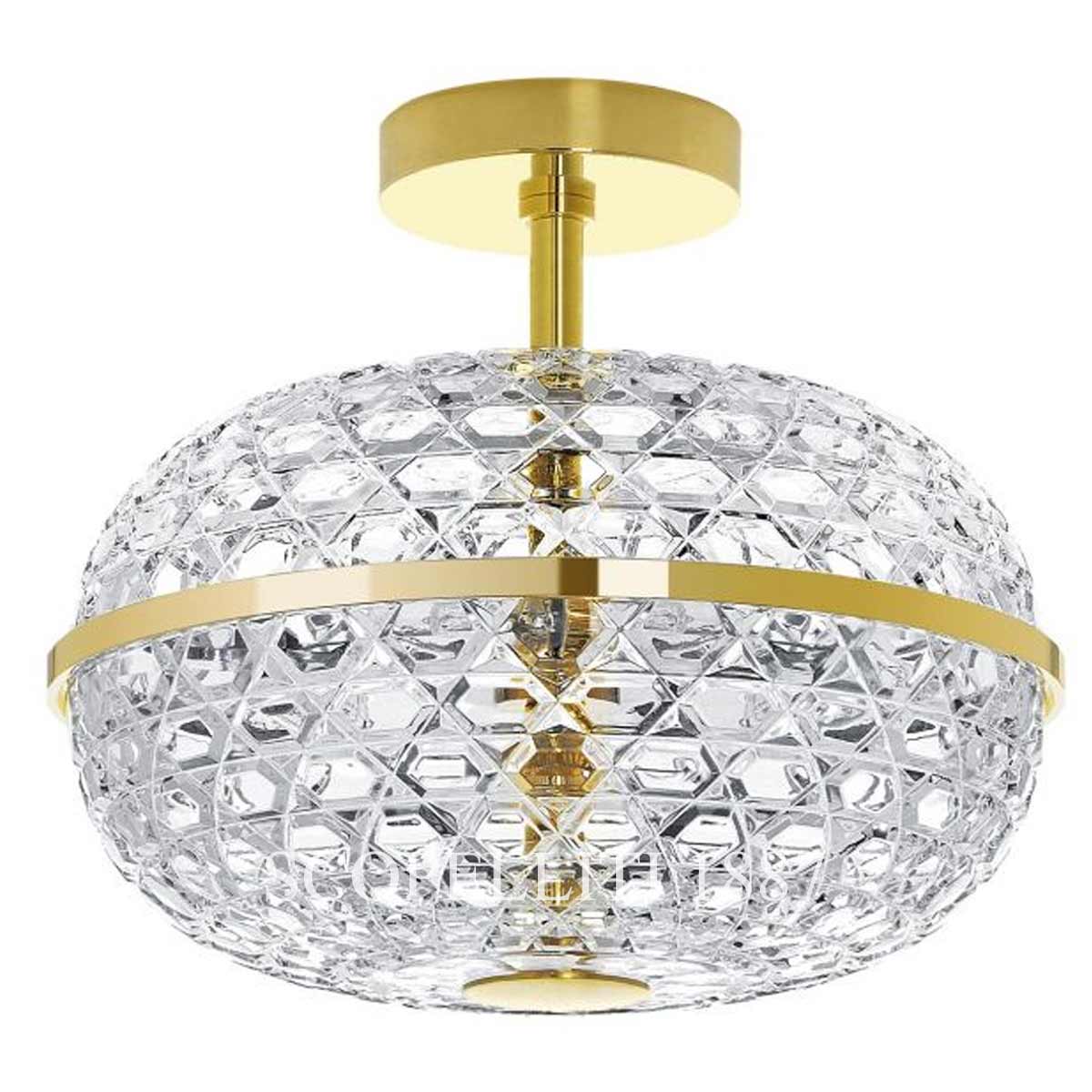 Saint Louis Royal Double Golden Finish Ceiling Light view