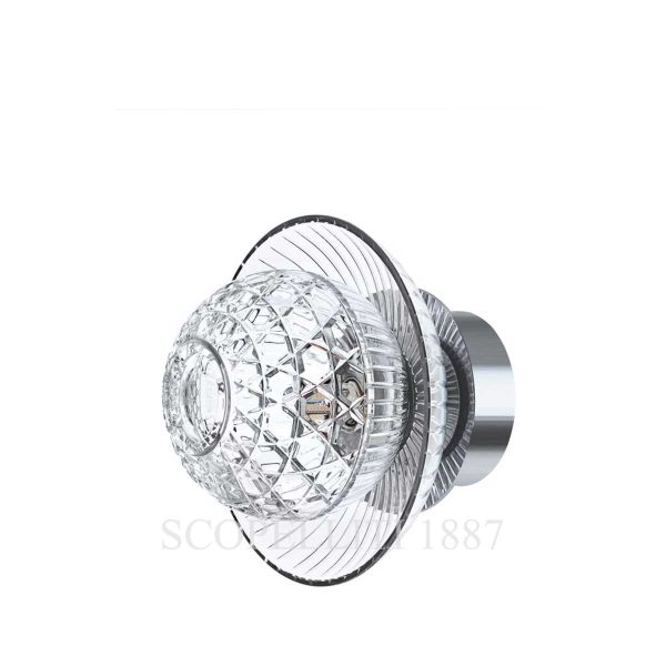 saint louis royal stainless steel finish clear cup sconce