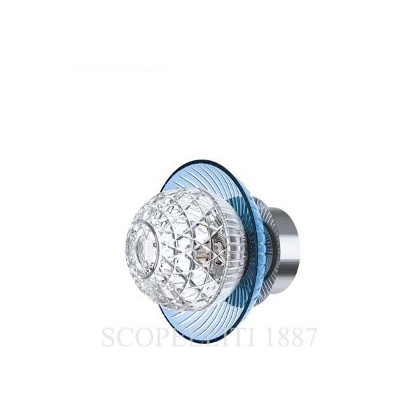 saint louis royal stainless steel finish sky blue cup sconce