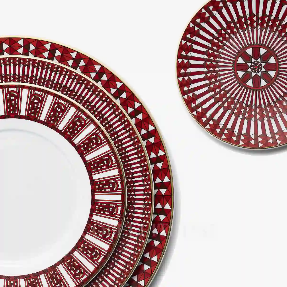 baccarat arcadia red plates