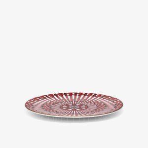 baccarat bread plate arcadia red