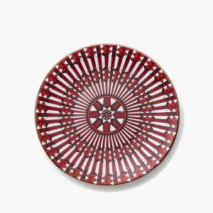 baccarat bread plate arcadia red