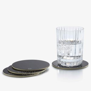 baccarat octogone coaster black