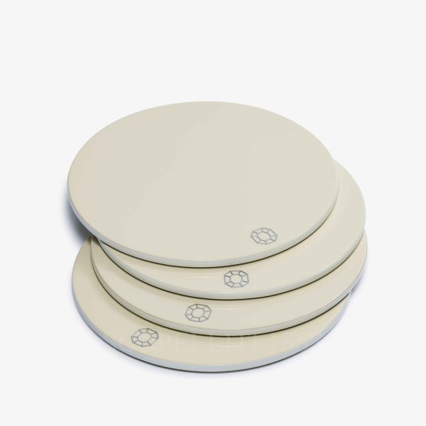 baccarat octogone coaster ivory