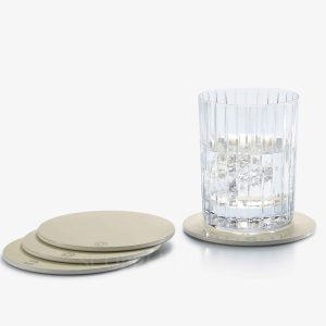 baccarat octogone coaster ivory