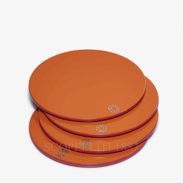 baccarat octogone coaster orange