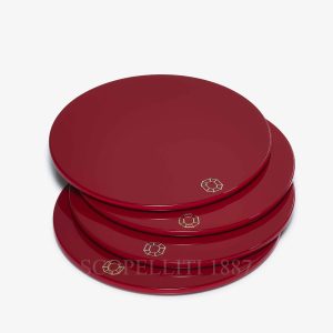 baccarat octogone coaster red