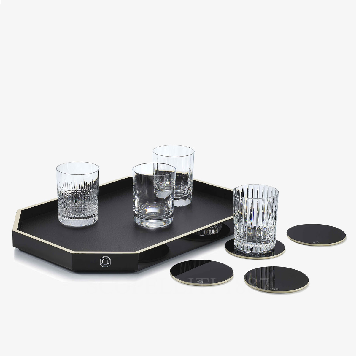 baccarat octogone tray medium