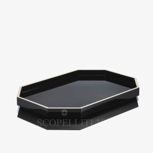 baccarat octogone tray black