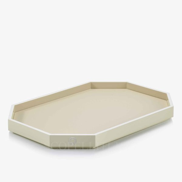 baccarat octogone tray ivory medium