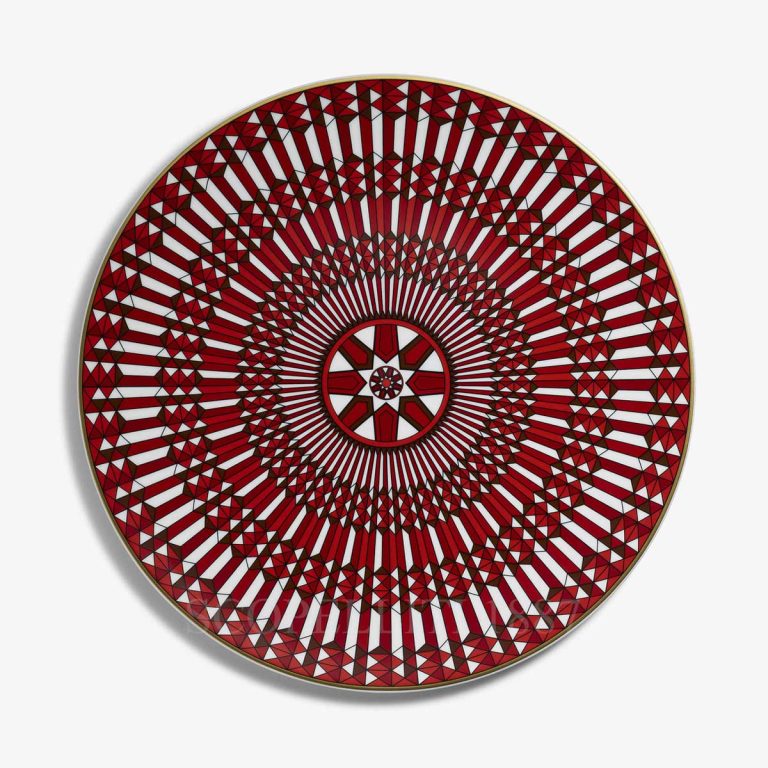 baccarat arcadia red service plate