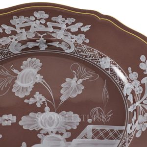 Ginori 1735 Oriente Italiano Brown Dinner Plate Detail