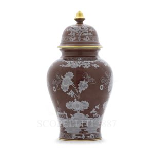 Ginori 1735 Oriente Italiano castagna Potiche Vase