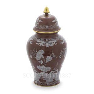 Ginori 1735 Oriente Italiano castagna Potiche Vase