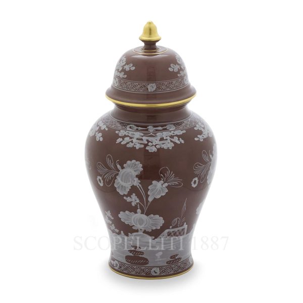 ginori 1735 oriente italiano castagna potiche vase