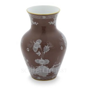 Ginori 1735 Oriente Italiano castagna Ming Vase View