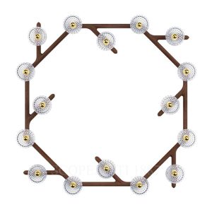 Saint Louis Folia 16 Light Circular Wood Sconce dark