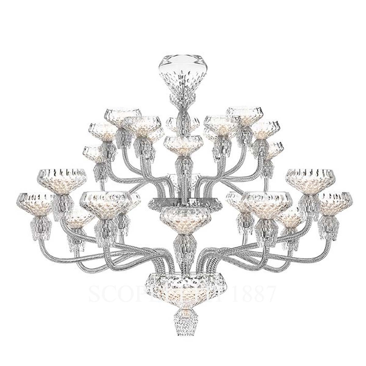 saint louis folia 24 light chandelier chrome light on 1