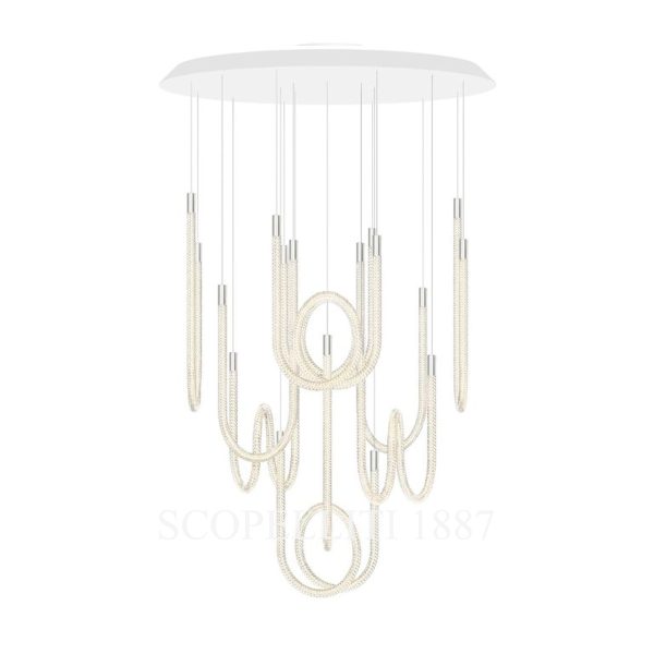 saint louis torsade 10 light pendant short back view