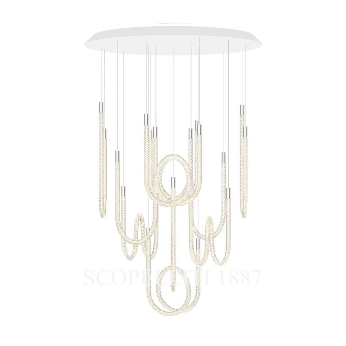 Saint Louis Torsade 10 Light Pendant Short back view