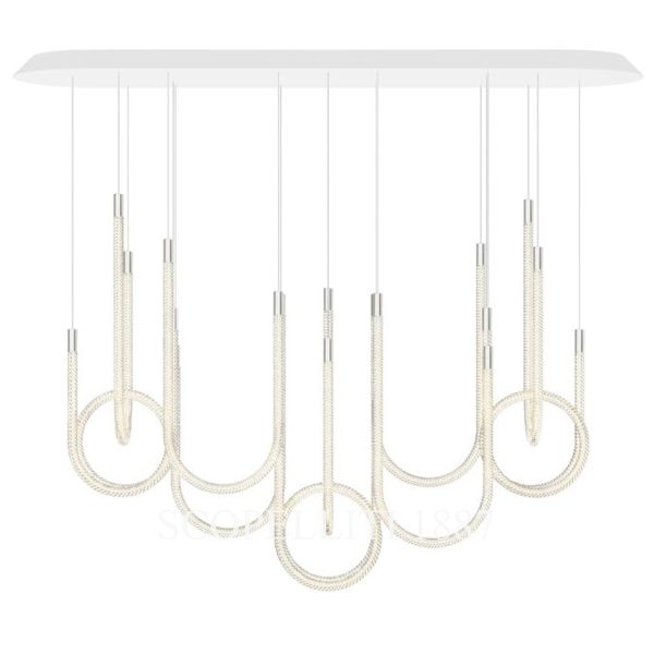 Saint Louis Torsade 10 Light chandelier Horizontal Short