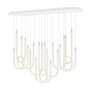 Saint Louis Torsade 10 Light chandelier Horizontal Short back side