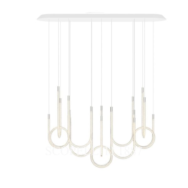 saint louis torsade 10 light pendant horizontal tall