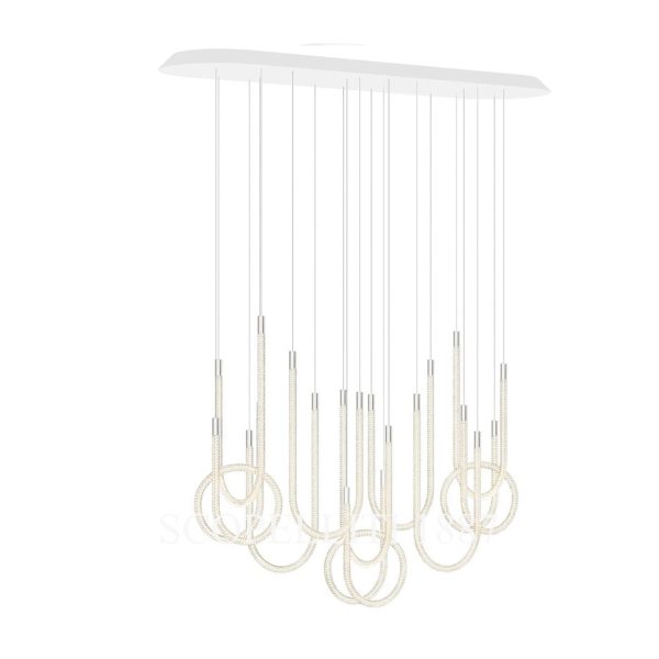 saint louis torsade 10 light pendant horizontal tall back side