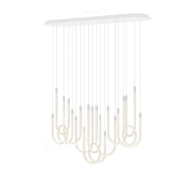 saint louis torsade 10 light pendant horizontal tall other side