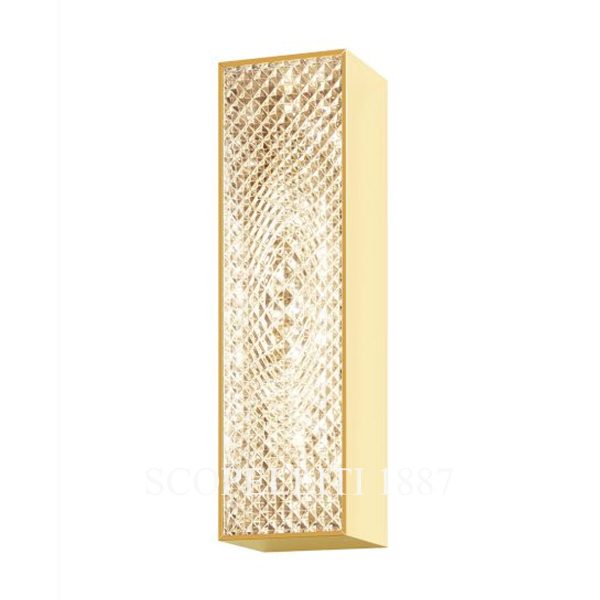 saint louis vibration sconce gold light on view