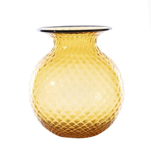 venini monofiore balloton fiori vase large amber