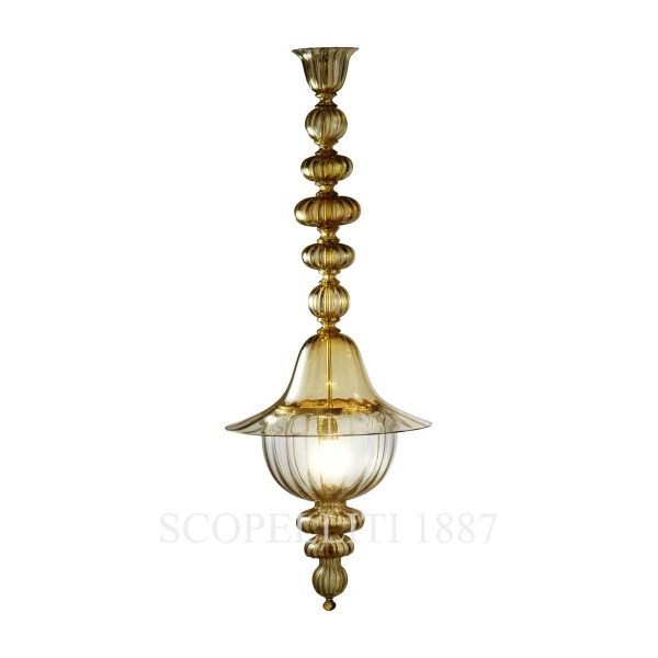 venini doge chandelier amber