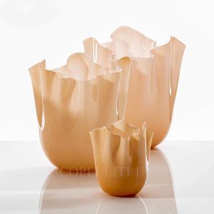 venini fazzoletto vases peach