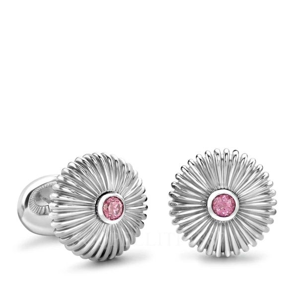 fabergé cufflinks sterling silver fluted round