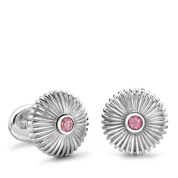 fabergé cufflinks sterling silver fluted round
