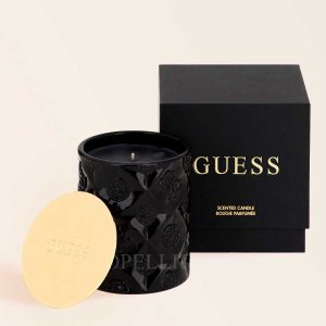 guess scented candle black peony diamond cut