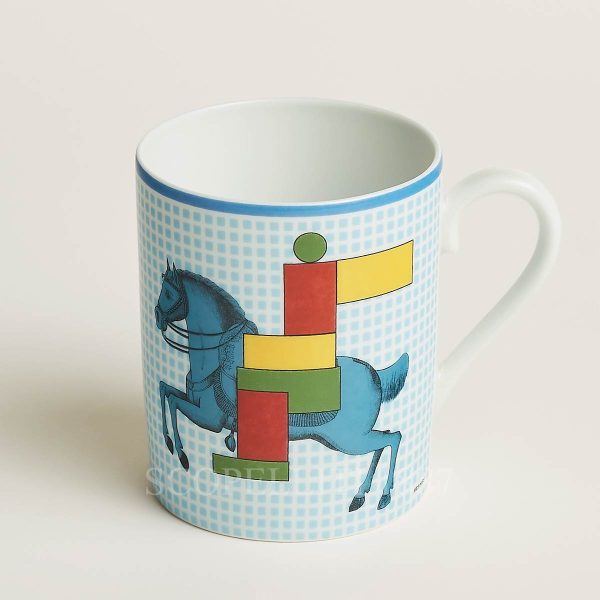 hermes cavalier en form blue mug