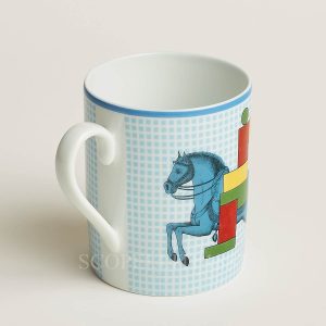 hermes cavalier en form blue mug