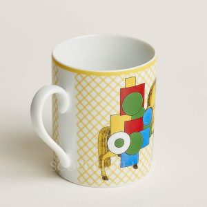 hermes cavalier en form yellow mug