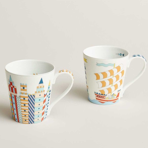 hermes set of 2 mugs epopee