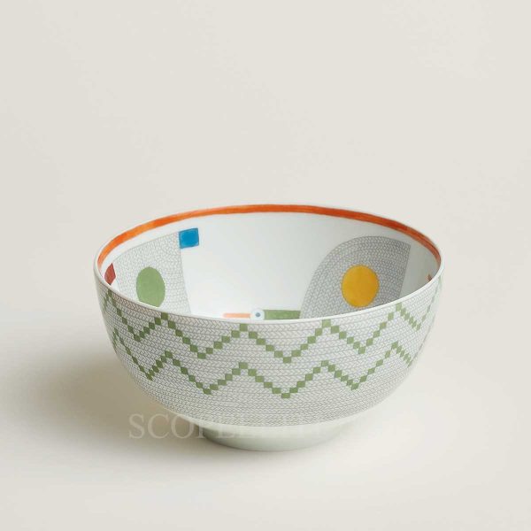 hermes bowl animaux nattes