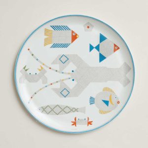 hermes tart platter animaux nattes