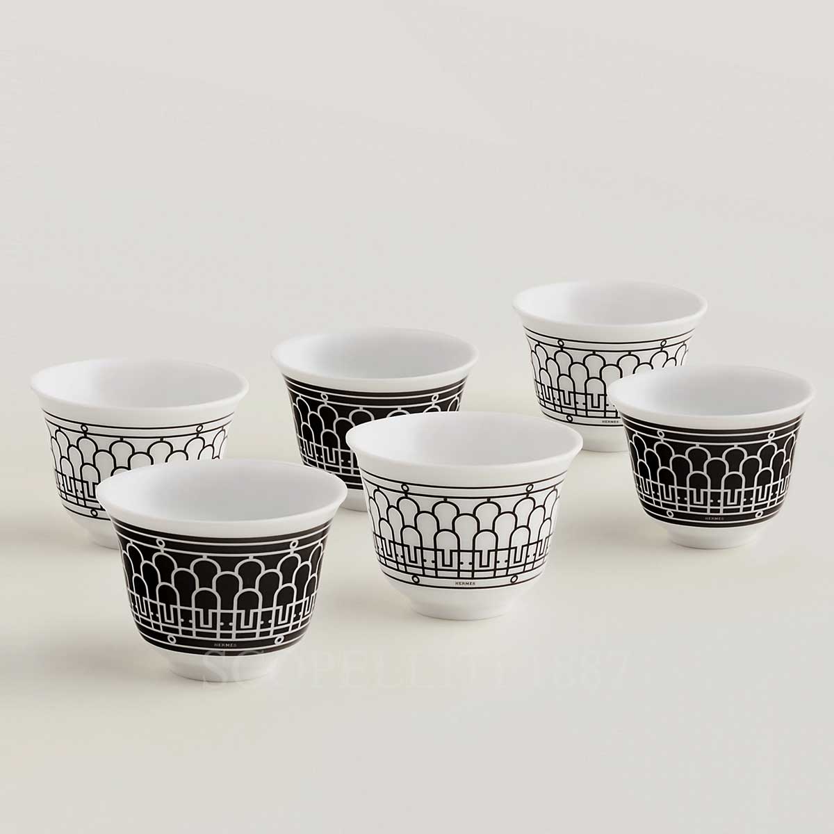 hermes h deco set of 6 cups