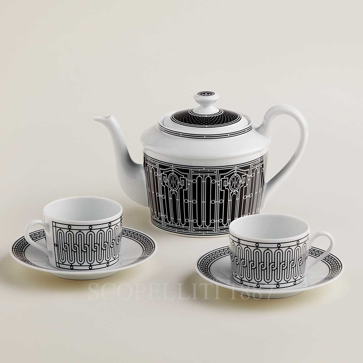 hermes tea set h deco