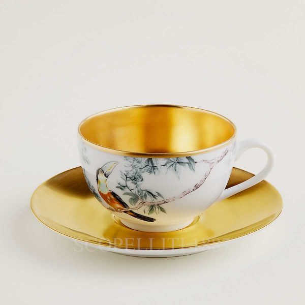 hermes carnets d'equateur gold tea cup