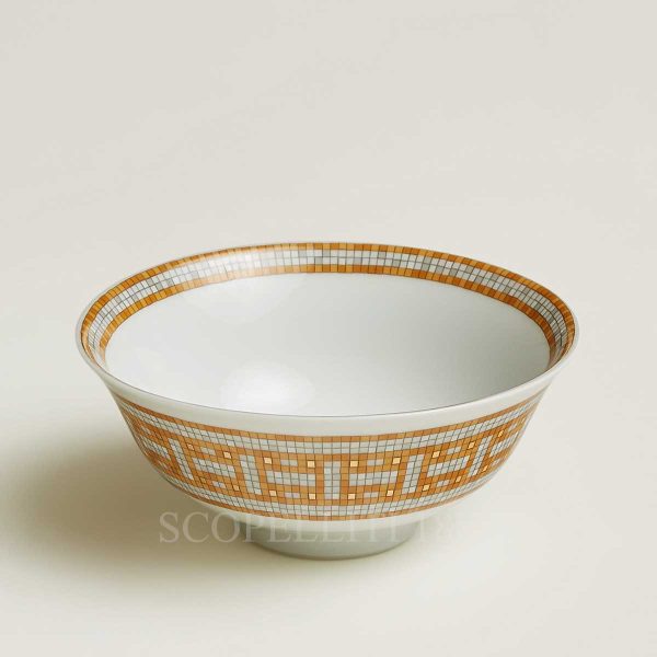 hermes soup bowl mosaique gold