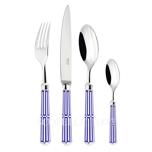 ercuis violet blue cutlery set paquebot