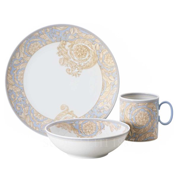 versace kids dinner set barocco blue