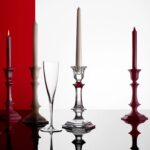 baccarat harcourt candlestick with red knob