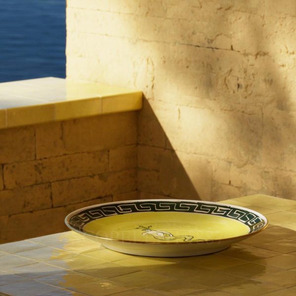 ginori charger plate il viaggio di nettuno yellow